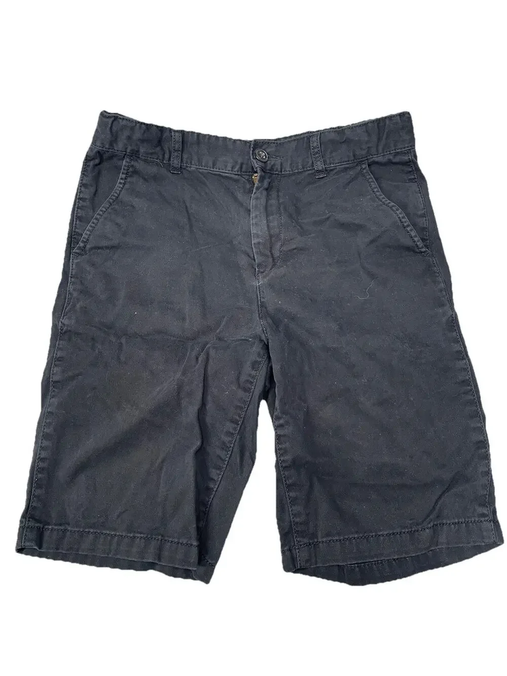 Childrens Place Boys Size 12 Adjusted Waist Cargo Shorts Black Button Zipper